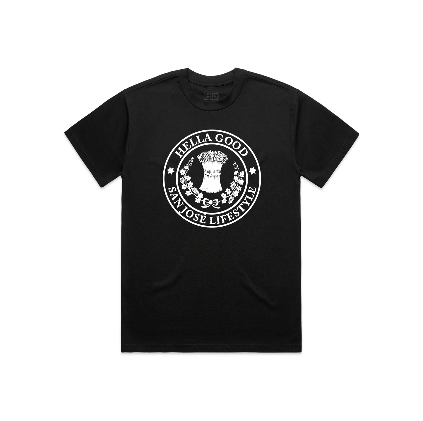 Hella Good Hometown Seal Tee “White” Print