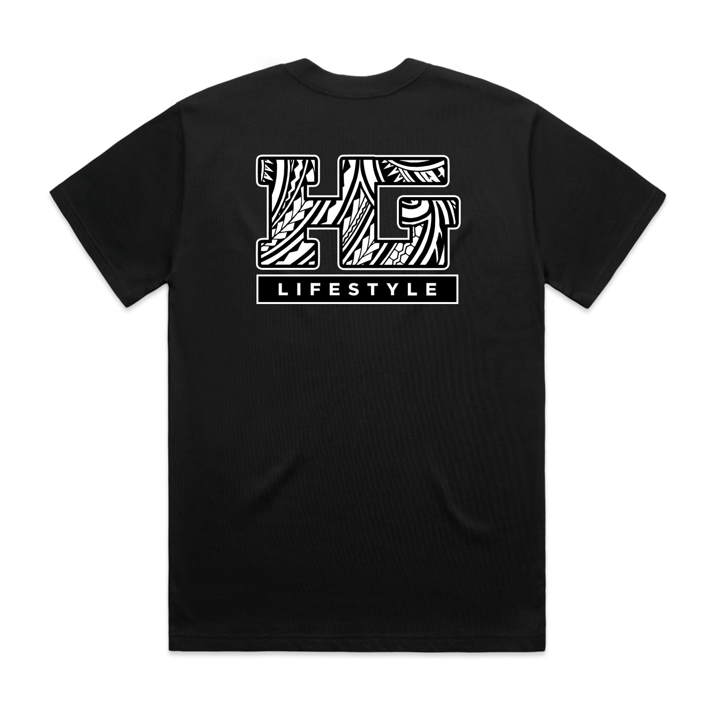 OG HG Tribal Tee “White on Black”