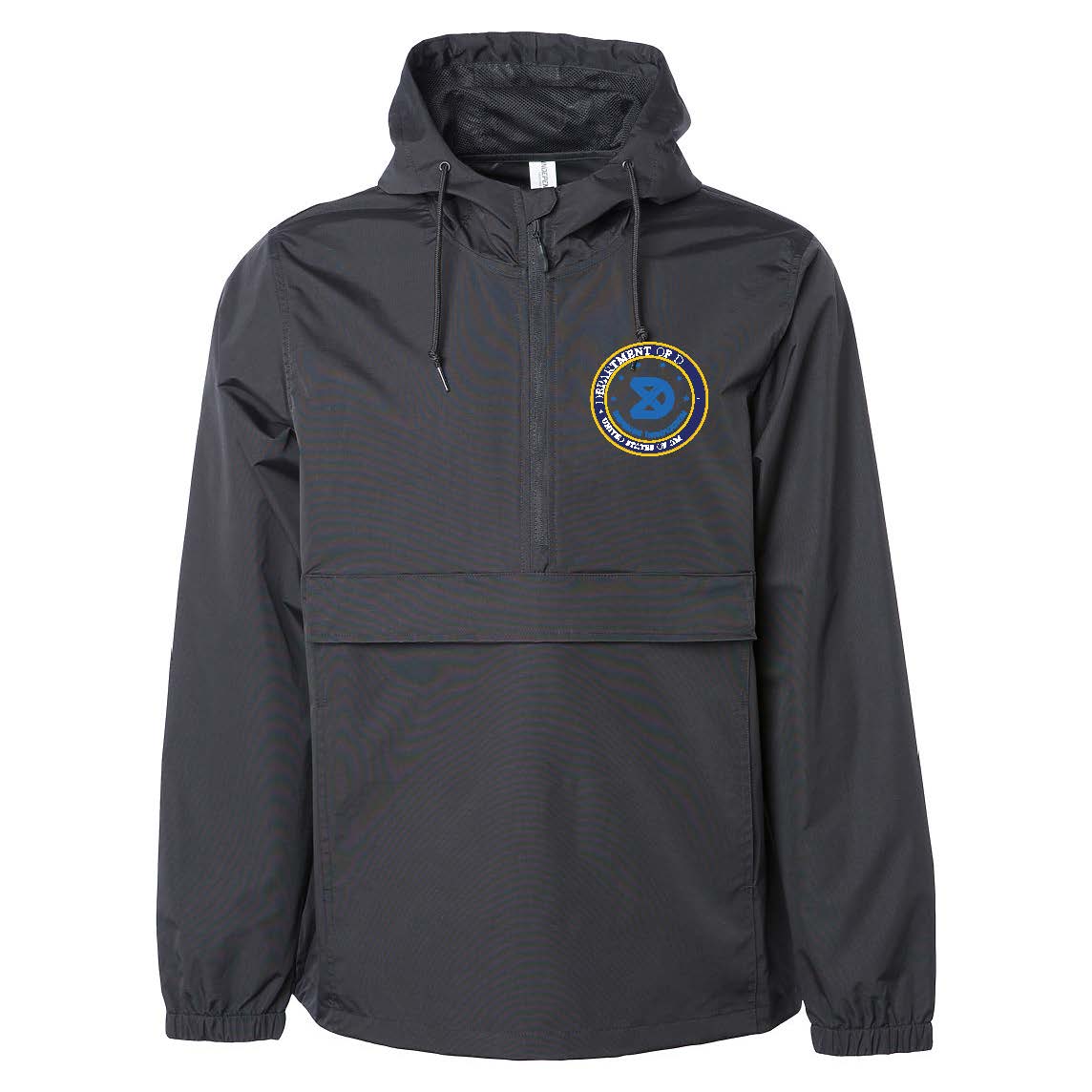 Embroidered Water Resistant Windbreaker Anorak