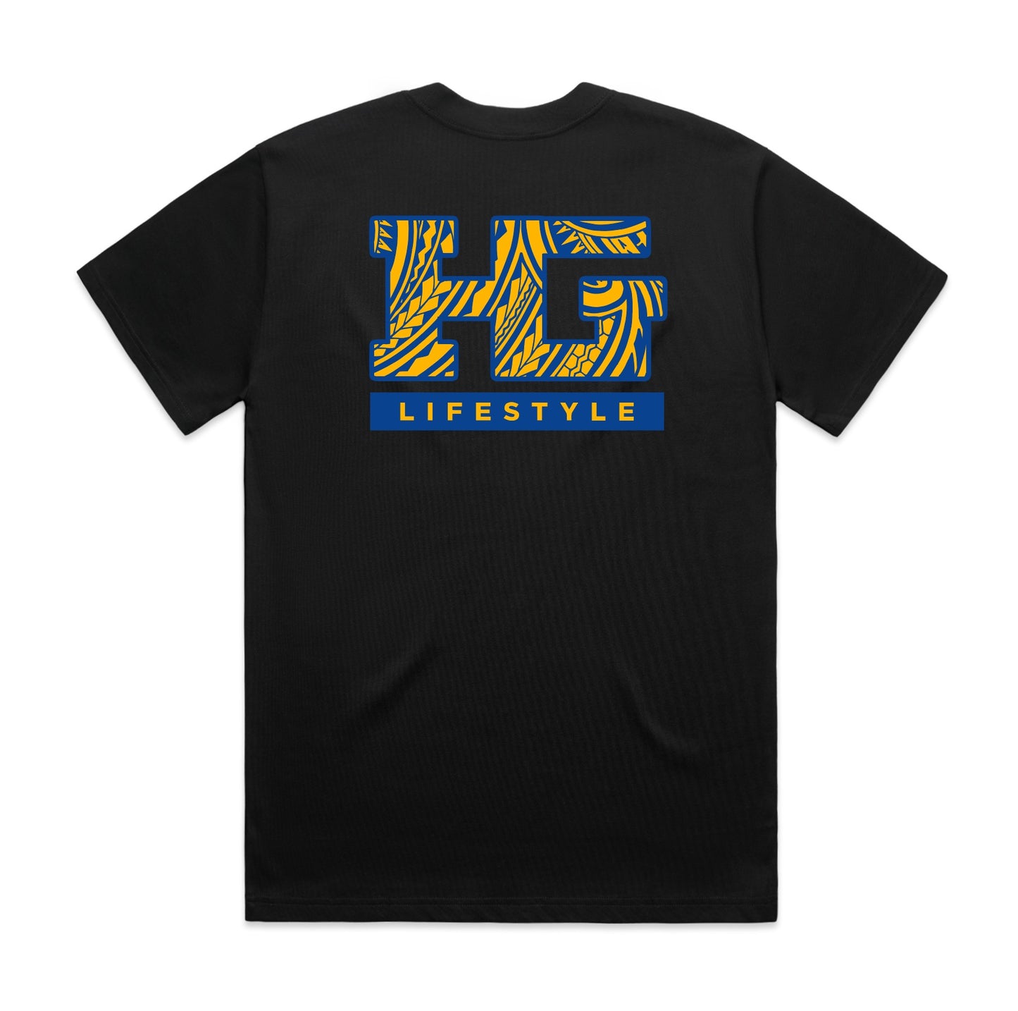 OG HG Tribal Tee “Blue/Gold Print” - Available in 3 colors